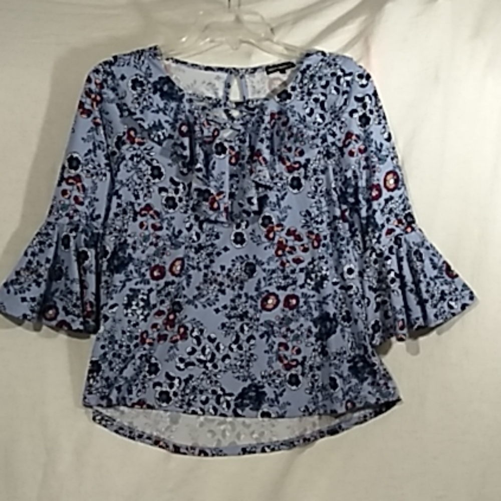 SALE! Blue flowered blouse XL